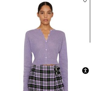 Danielle Guizio Mohair Ribbed Cardigan